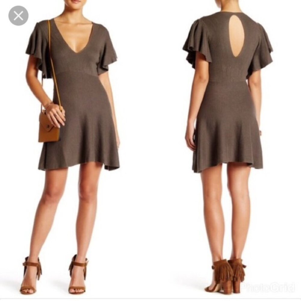 Free People Ruffle Knit Dress